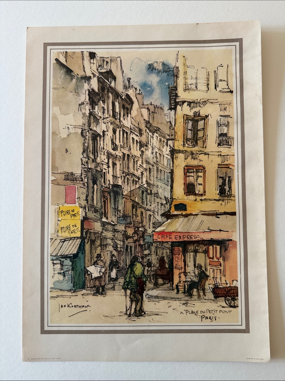 6 Jan Korthals Paris Street Scene Prints